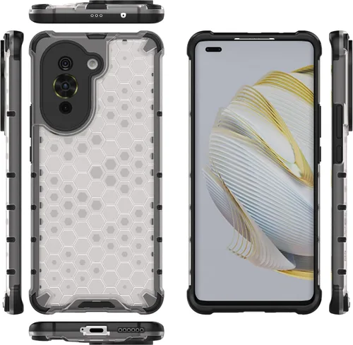 Vista 38 de Pzwoxukhov Funda compatible con Huawei Nova 3i, compatible con Huawei P Smart+ 2018 Honeycomb Anti-Drop Shock-Absorbing Case Negro
