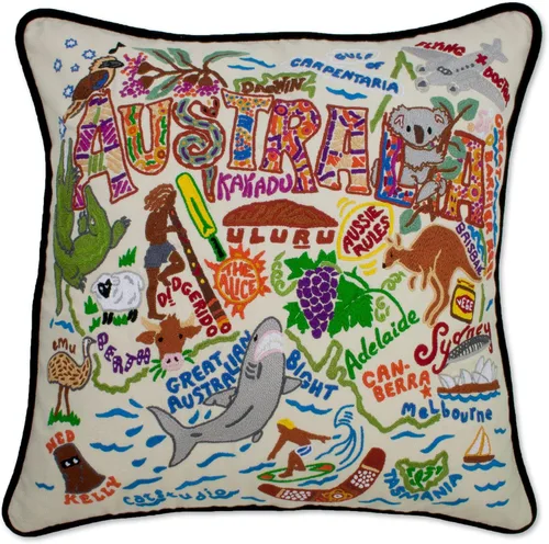 Vista 81 de Catstudio Portland (Oregon) - Almohada decorativa bordada