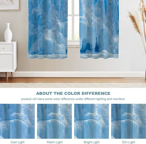 Vista 203 de Shrahala Orange Autumn Autumn Blackout Curtain Tiers, Fall Kitchen Valance Light Blocking Tier Drapes with Rod Pocket, 2 Pack 26 X 24 in