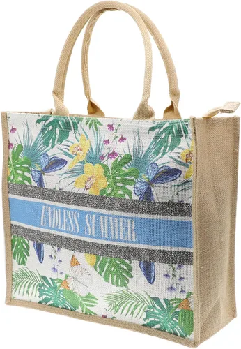 Vista 77 de Bolso grande de paja para mujer, tejido de ratán, bolso de playa de verano, a rayas