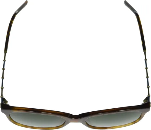 Vista 4 de Gucci Gafas de sol cuadradas/rectangulares Havana Gold Green Gafas de lujo hechas en Italia Marco de acetato Moda de diseñador para el lujo diario