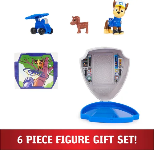 Vista 6 de Paw Patrol, Big Truck Pups Chase Figura de acción con dron de rescate con clip, cápsula del centro de comando y amigo animal, juguetes para niños