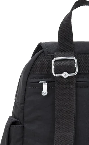 Vista 9 de Kipling Mochila estampada City Pack, Negro (Black Noir), Mini mochila City Pack para mujer, mochila ligera y versátil