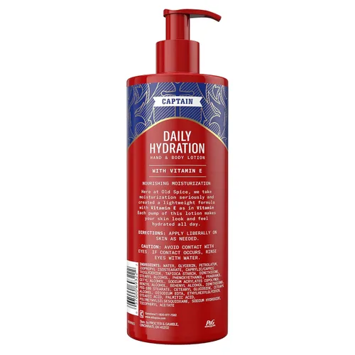 Vista 7 de Old Spice Loción de manos y cuerpo para hombres, hidratación diaria, hidratación 24/7, 24/7 que repone la humedad rica para la piel seca, fórmula