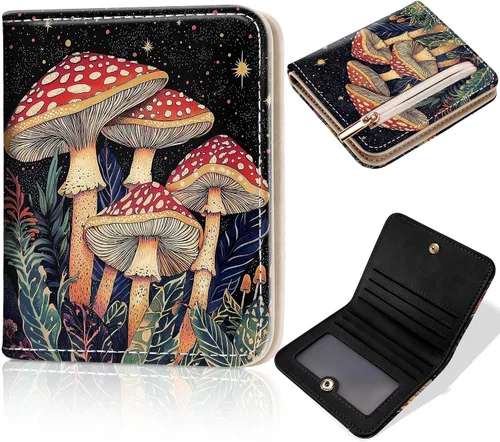 Vista 17 de Toughergun Billetera para Mujeres con Bloqueo RFID, Pequeña, Compacta, Bifold de Cuero de Lujo, Billetera de Bolsillo para Damas, Mini Monedero