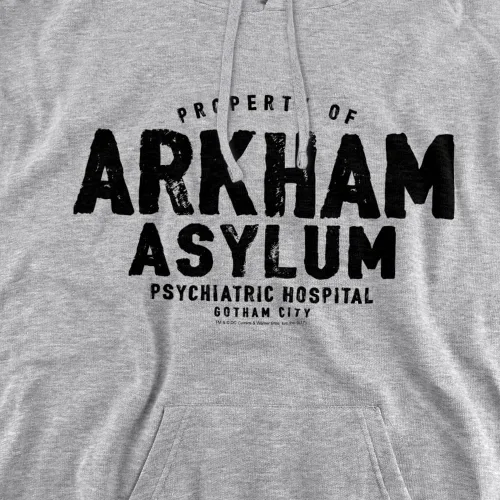 Vista 2 de Trevco Batman Arkham Asylum - Sudadera con capucha unisex para adultos Athletic Heather