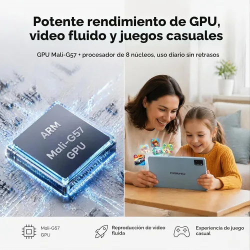 Vista 3 de DigiLand Tablet de 10.1 pulgadas, tableta Android 14 con 10 GB de RAM 64 GB ROM, 256 GB expandible, procesador Octa-Core, pantalla táctil IPS