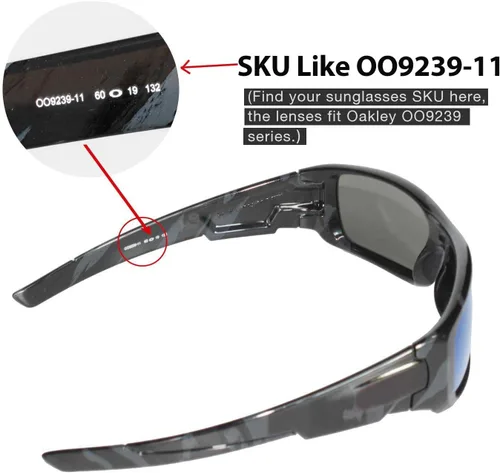 Vista 4 de Walleva Lentes de repuesto para gafas de sol Oakley Crankshaft (serie OO9239), múltiples opciones disponibles