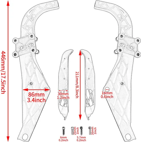 Vista 6 de Soportes de carenado interior de murciélago para Harley Touring Electra Glide Street Glide Tri Glide 1996-2013