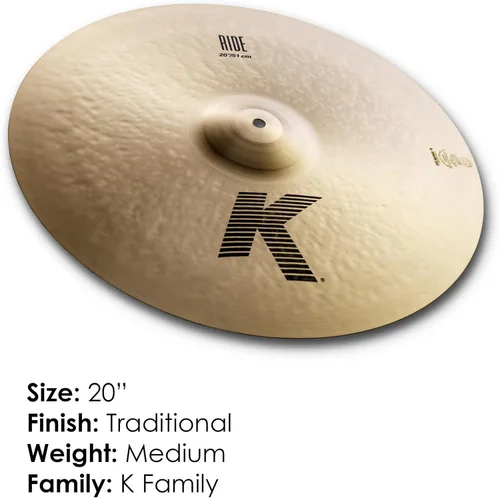 Vista 2 de Zildjian Serie K - Platillo ride de 20 pulgadas (50,8 cm)