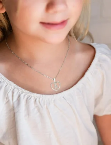 Vista 4 de ITS4YEO 925 Sterling Silver Infinity Heart Pendant Initial Necklaces Silver Necklace Zircon Pendant Necklaces for Women Jewelry Gift for Women Wife