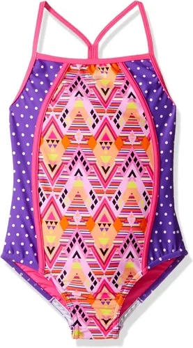 Vista 41 de Speedo Traje de baño de una pieza para niña con tiras finas Azul (Blue Print)
