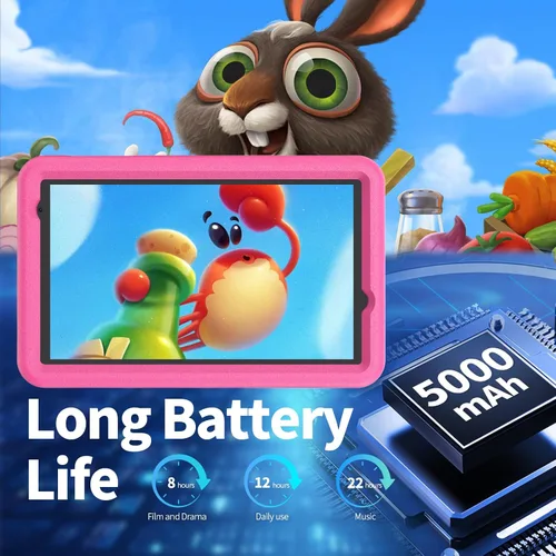 Vista 6 de VASOUN Tableta para niños de 8 pulgadas, Android 13, 8 GB (4 GB + 4 GB expandir) RAM 64 GB ROM, tableta para niños con Bluetooth, WiFi 5G
