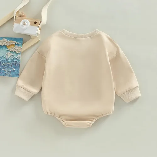 Vista 3 de Tiacham Ropa occidental para bebé y niña, sudadera de vaca, mameluco de manga larga, overol de gran tamaño, suéter infantil