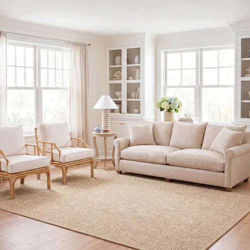 Vista 17 de SAFAVIEH Natural Fiber Collection NF475B - Alfombra para pasillo, 2 pies 6 pulgadas x 8 pies, beige, sisal y lana, diseño tejido con borde