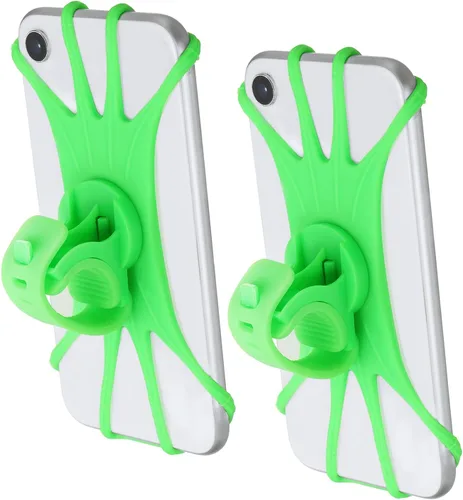 Vista 11 de PATIKIL 2 soportes de teléfono para bicicleta, rotación de 360°, de silicona, para teléfonos de 3 a 6.5 pulgadas, soporte de teléfono ajustable