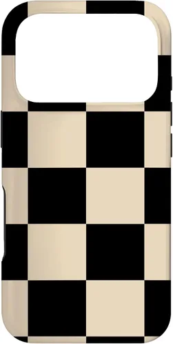 Vista 30 de Black and Beige Classic Checkered Big Checkerboard Pattern Case for iPhone 16
