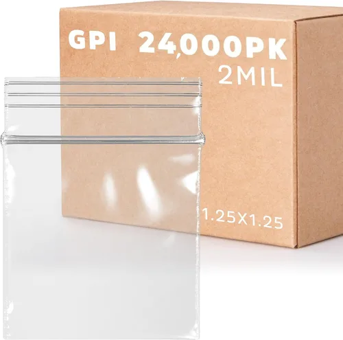 Vista 9 de GPI - Bolsas pequeñas con cremallera de 1 x 1 pulgada, bolsas de plástico transparente con cierre para joyas, 2 mil de grosor, con cierre superior