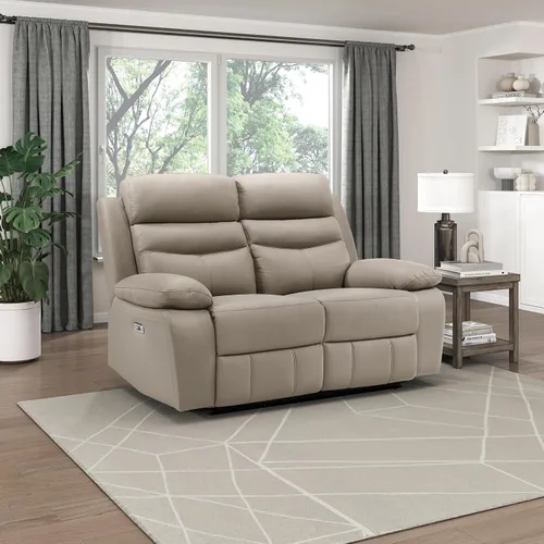 Vista 16 de Lexicon Silla Reclinable para Sala de Estar de Combinación de Cuero, Asientos para Cine en Casa, Sillón Reclinable Pegado a la Pared, Sillón Azul