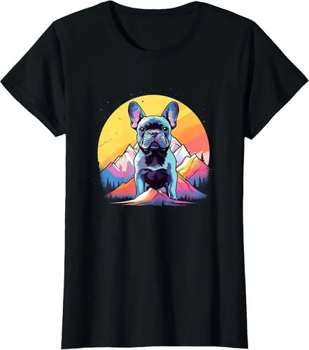 Vista 70 de French Bulldog Dog Men Women Kids T-Shirt Asphalt Grey