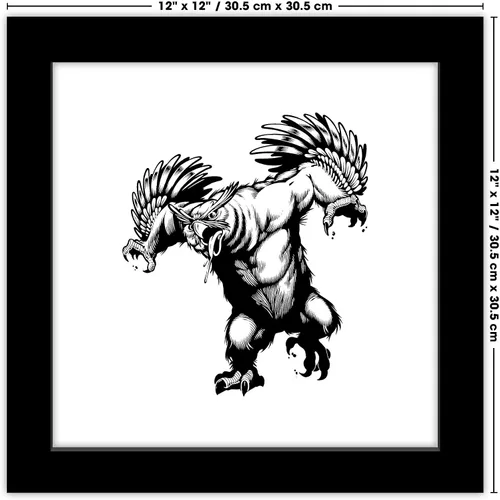 Vista 6 de Trends International Gallery Pops Dungeons & Dragons - Arte de pared clásico de Owlbear, versión enmarcada negra, 12 x 12 pulgadas Versión con marco