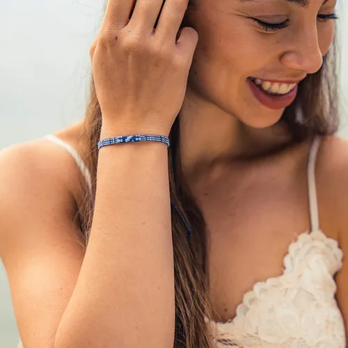 Vista 30 de Made by Nami Boho Surfer Bracelets for Men and Women Crafted from Colorful Braided Strings Adjustable and Waterproof Handmade Bracelets for Summer