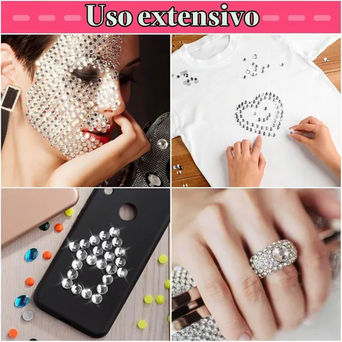 Vista 6 de 2032 Piezas de Gemas Adhesivas para la Cara, Cridoz Gemas para el Cabello, Piedras de Rino de Rhinestones, Bling Joyas para Maquillaje Diamantes