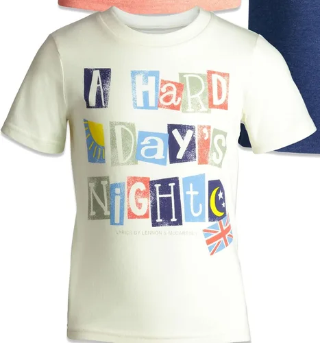 Vista 2 de Lyrics by Lennon and McCartney Paquete de 5 camisetas gráficas de bebé a niño grande