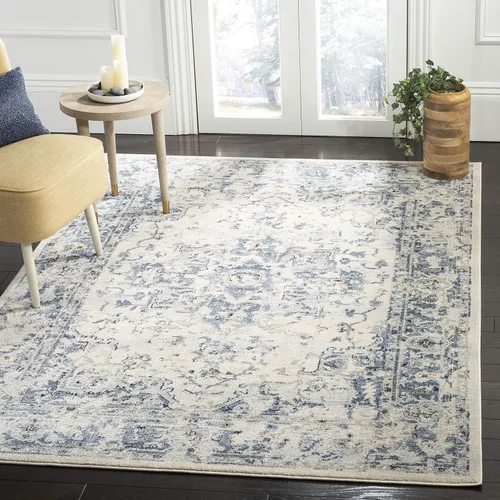 Vista 32 de SAFAVIEH - Alfombra decorativa de la colección Charleston, 2 pies x 4 pies, marfil y azul marino, diseño tradicional, ideal para áreas de alto