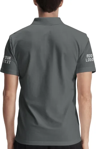 Vista 5 de Camisas personalizadas para hombre, camiseta polo personalizada, diseño de impresión bordada, diseño de tu propio texto, logotipo, nombre camisetas