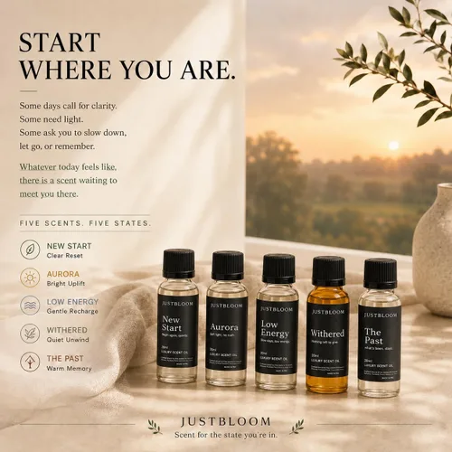 Vista 9 de JustBloom Juego de aceites difusores de hotel, 5 aromas, 5 x 0.7 fl oz