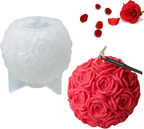 Vista 17 de Moldes de silicona para velas de ángel rosa, molde de fundición de resina para hacer velas de bricolaje, yeso de arcilla polimérica
