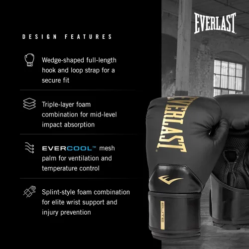 Vista 3 de Everlast Guantes de boxeo Elite 2 Dorado