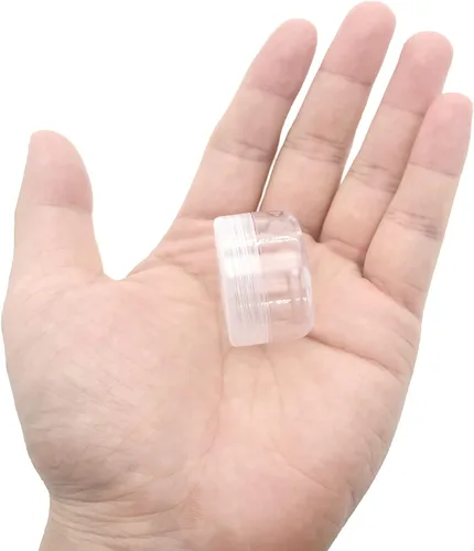 Vista 4 de 30 contenedores de muestra, mini tarros de muestra de 0.35 oz para cosméticos, sombra de ojos, tapa multicolor