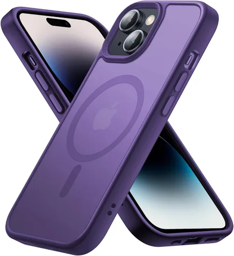 Vista 49 de Funda magnética diseñada para iPhone 11, [probada contra caídas de grado militar] [compatible con MagSafe] Funda protectora delgada translúcida mate