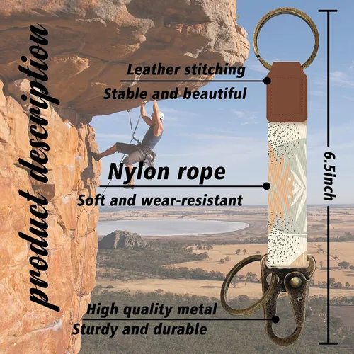 Vista 2 de Maicican Bonito llavero con clip para mujeres y hombres, mosquetón para llaves y cartera con anillos para llavero
