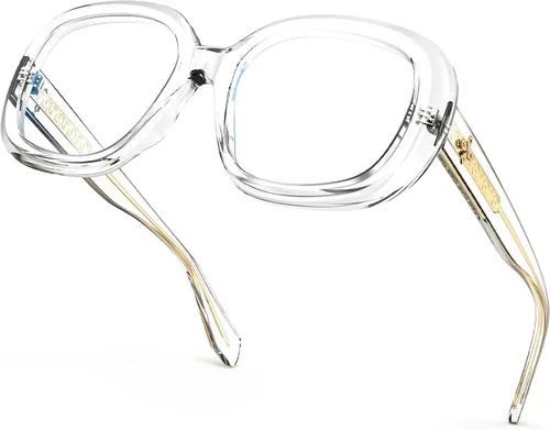 Vista 12 de VISOONE Chunky Oversized Blue Light Blocking Glasses for Women Men Lavinia