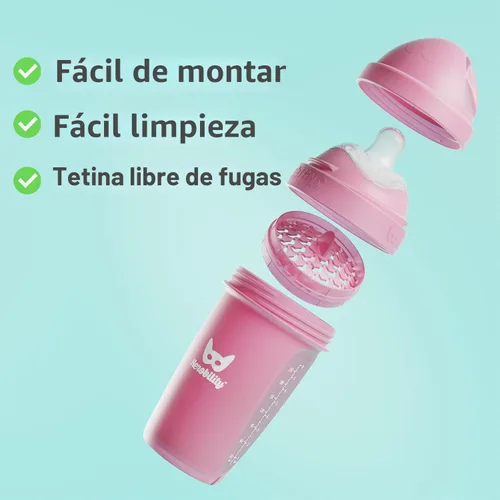 Vista 4 de Batman DC Comics - Herobility - Biberones dobles anticólicos para bebé – 5 fl oz/140ml – paquete de 3