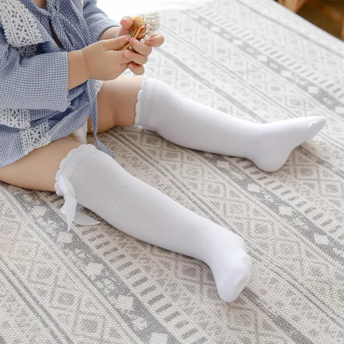 Vista 7 de DRESHOW BQUBO - Calcetines de punto para bebé, calcetines de algodón para niñas pequeñas