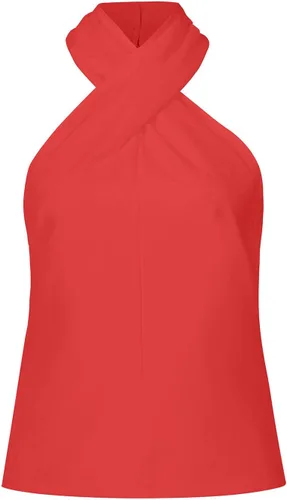 Vista 4 de Ceboyel Camisetas de verano sexy con tirantes cruzados para mujer, con cuello halter, sin mangas, camisa, moderna, elegante, trajes de fiesta 2023