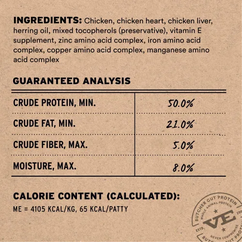Vista 3 de Vital Essentials Alimento crudo liofilizado para perros, mini empanadas de pollo, 14 onzas