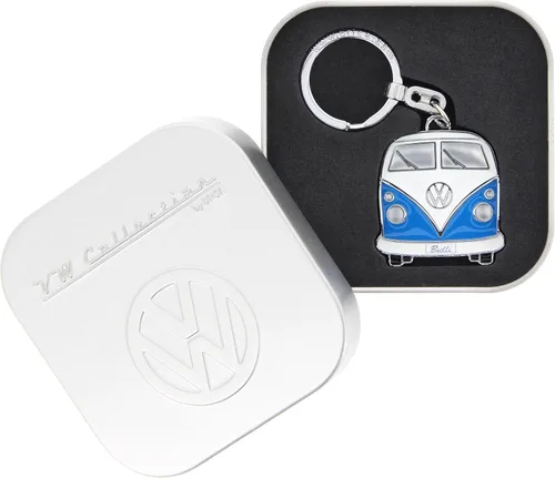 Vista 4 de BRISA VW Collection - Llavero de metal esmaltado Volkswagen con diseño de autobús T1 Azul