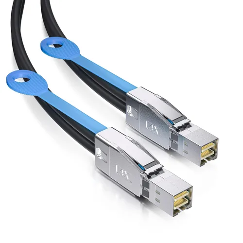 Vista 6 de ipolex Cable híbrido externo Mini SAS HD SFF-8088 a SFF-8088 para servidor, tarjeta Raid y controlador PCI Express, 3.3 ft