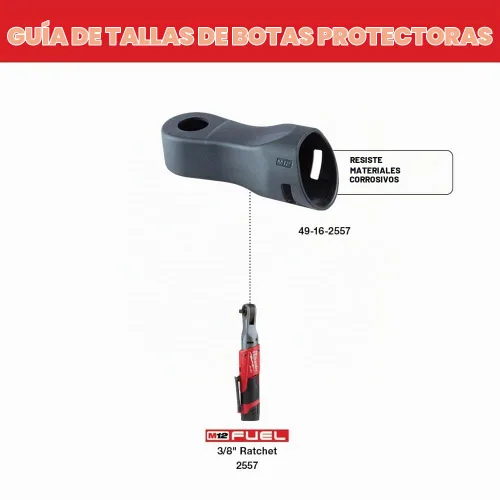 Vista 2 de Milwaukee Herramientas eléctricas 49-16-2557 Bota protectora de trinquete