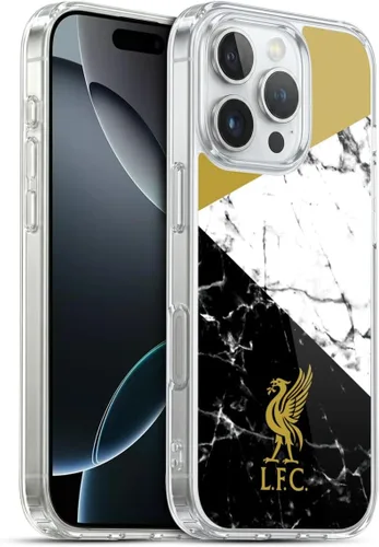 Vista 99 de Oficial LIVERPOOL Football Club 2017/18 Mármol Soft Gel Case para iPhone de Apple 7 Plus/8 PLUS Escudo negro.
