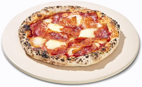 Vista 9 de K ROCKSHEAT - Piedra para pizza de 10.25 pulgadas para parrilla, piedra para hornear pan pequeño para horno, piedra de pizza de cordierita redonda