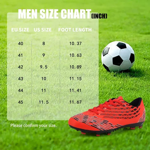 Vista 6 de Juzecx Zapatos de fútbol para hombre FGAG Fútbol Zapatos de entrenamiento Firm Ground Soccer Shoes