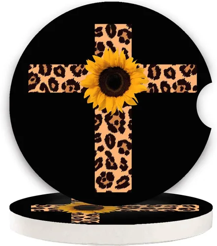 Vista 20 de LogHog Posavasos de cerámica para automóvil de 2.56 pulgadas, diseño adorable de abeja: no te preocupes, Bee Happy - Portavasos perfectos