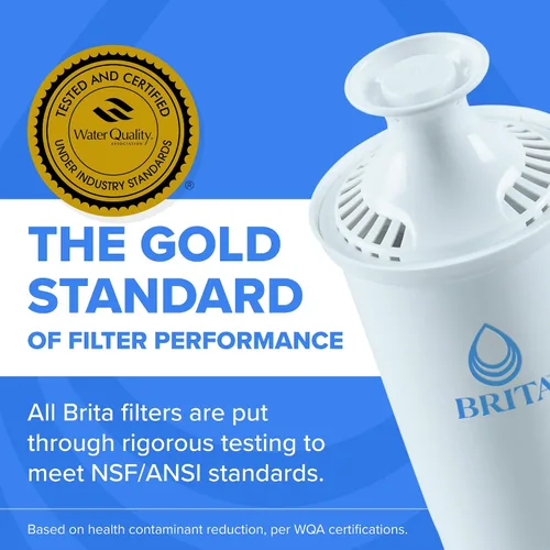 Vista 7 de Brita Jarra de filtro de agua XL de 27 tazas, 1 filtro Brita Plus, Ultramax Negro