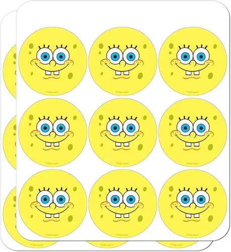 Vista 9 de Bob Esponja Cara Sonriente Planificador Calendario Scrapbooking Artesanía Pegatinas
